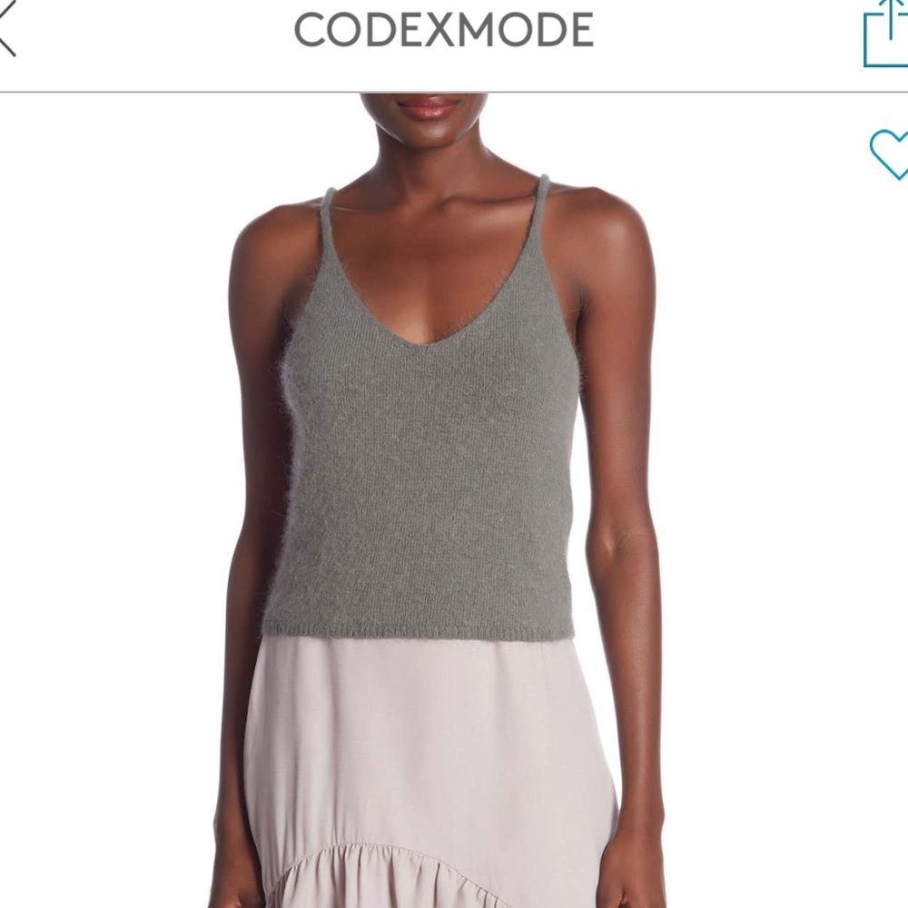 Fuzzy knit crop sweater